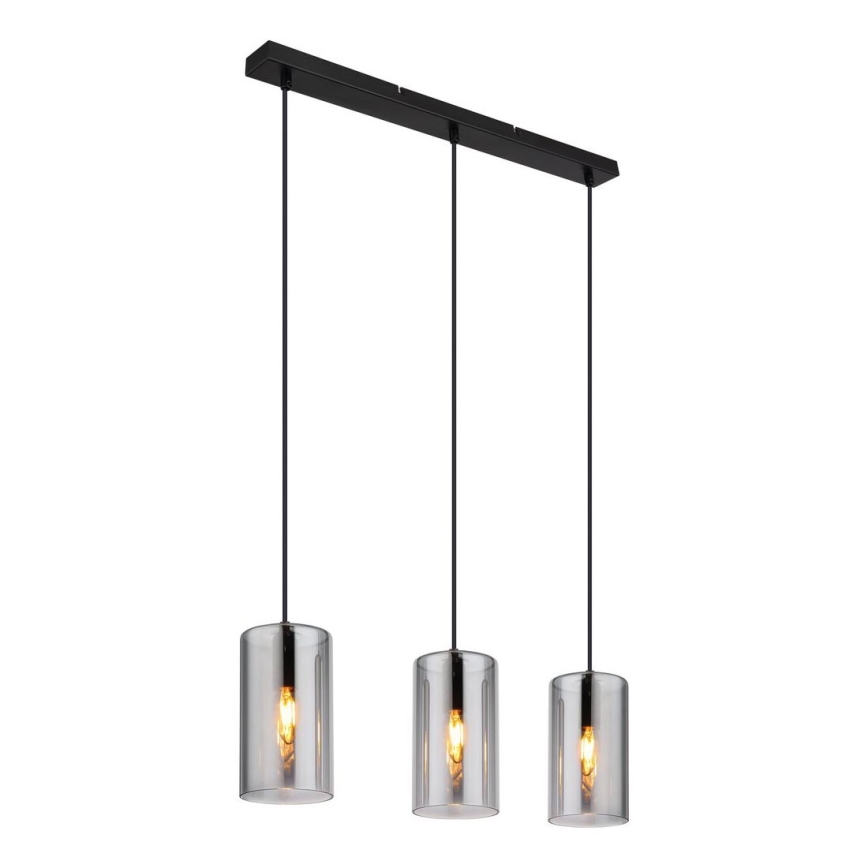 Globo - Luster na lanku 3xE14/25W/230V čierna