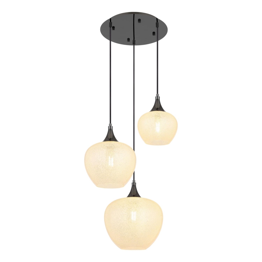 Globo - Luster na lanku 3xE27/40W/230V biela/antracit