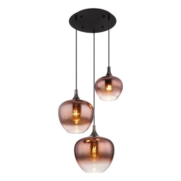 Globo - Luster na lanku 3xE27/40W/230V medená