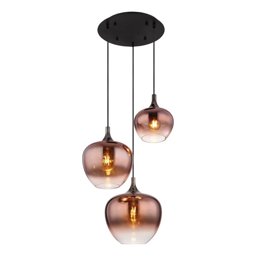 Globo - Luster na lanku 3xE27/40W/230V medená