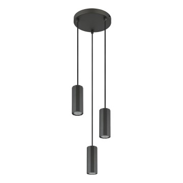 Globo - Luster na lanku 3xGU10/25W/230V čierna