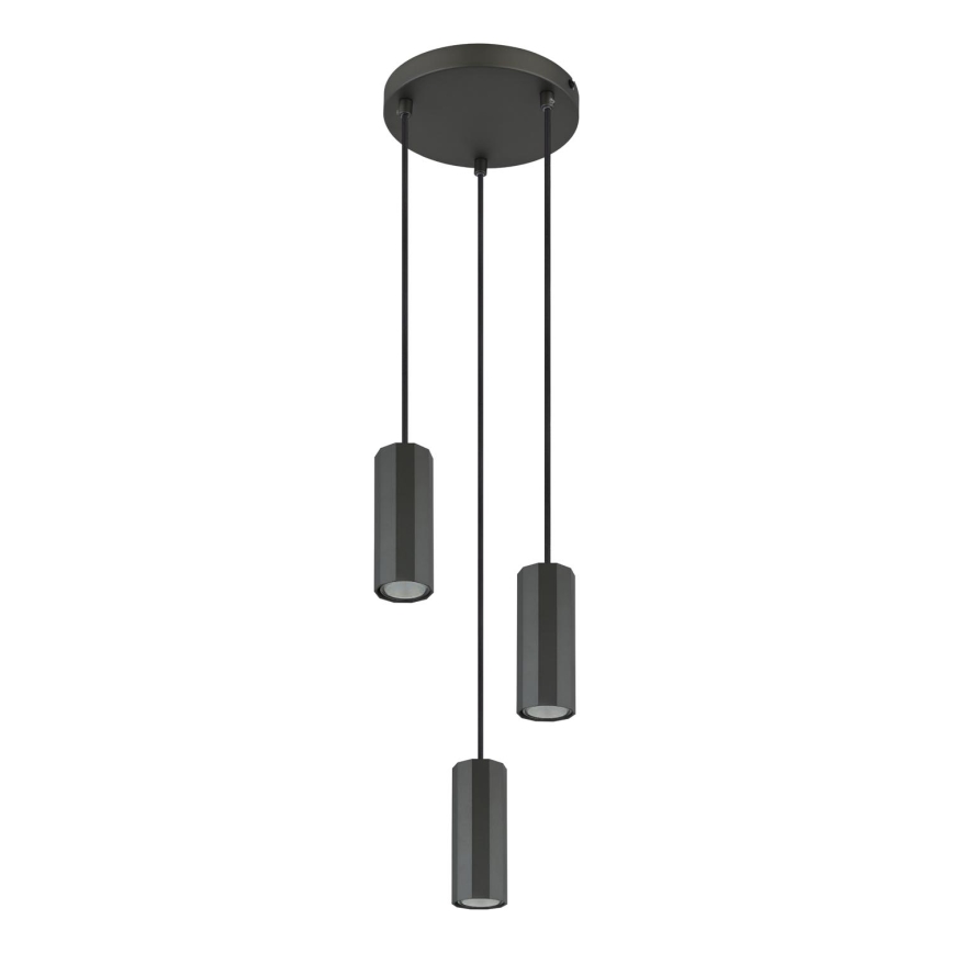 Globo - Luster na lanku 3xGU10/25W/230V čierna