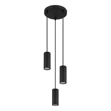 Globo - Luster na lanku 3xGU10/25W/230V čierna