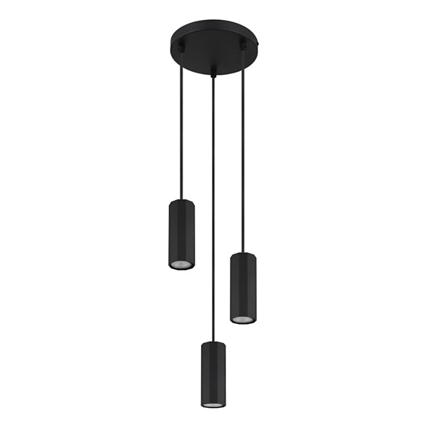 Globo - Luster na lanku 3xGU10/25W/230V čierna