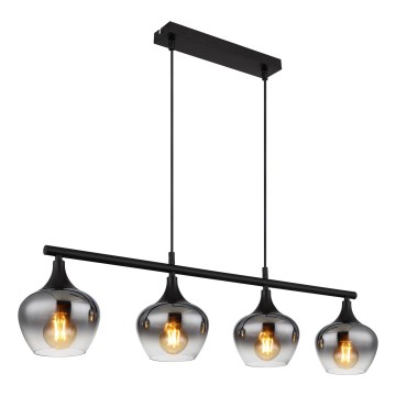 Globo - Luster na lanku 4xE27/40W/230V čierna