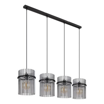 Globo - Luster na lanku 4xE27/60W/230V čierna
