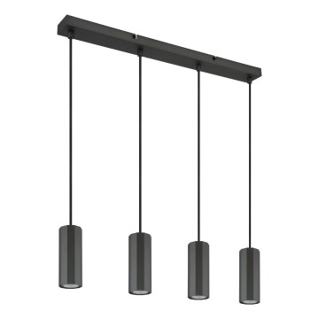 Globo - Luster na lanku 4xGU10/25W/230V čierna