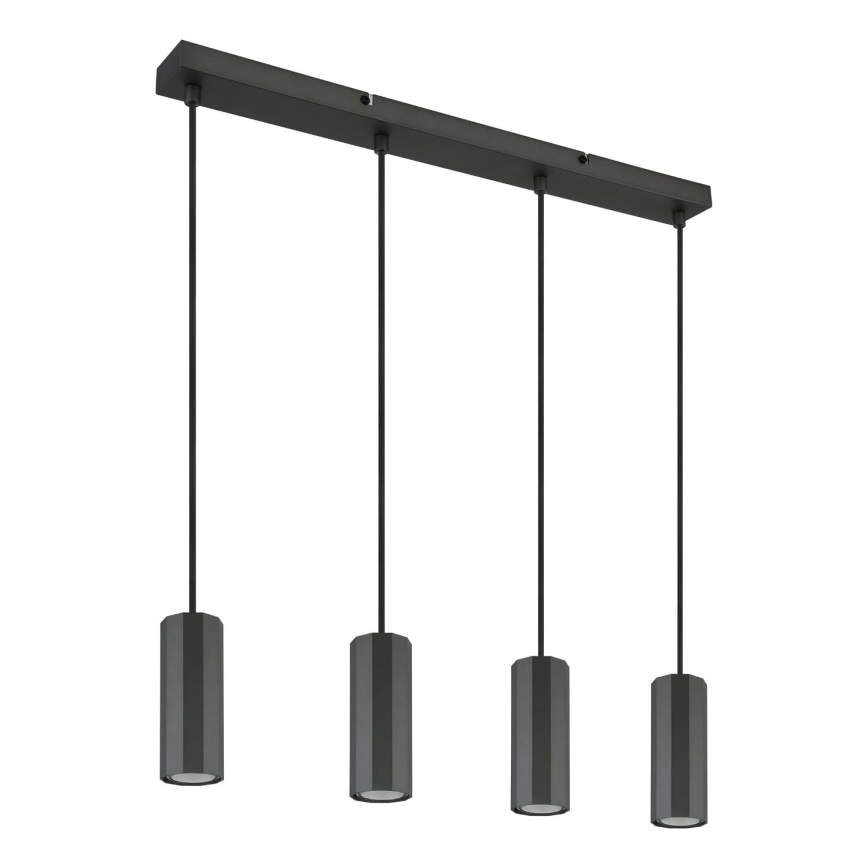 Globo - Luster na lanku 4xGU10/25W/230V čierna