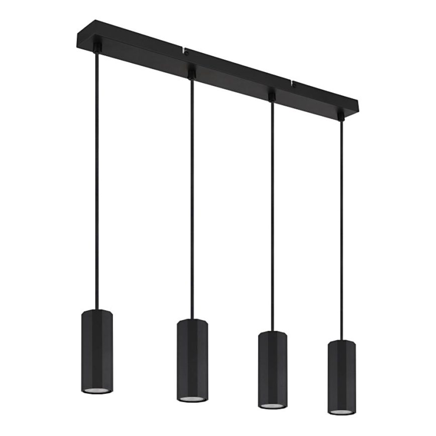 Globo - Luster na lanku 4xGU10/25W/230V čierna