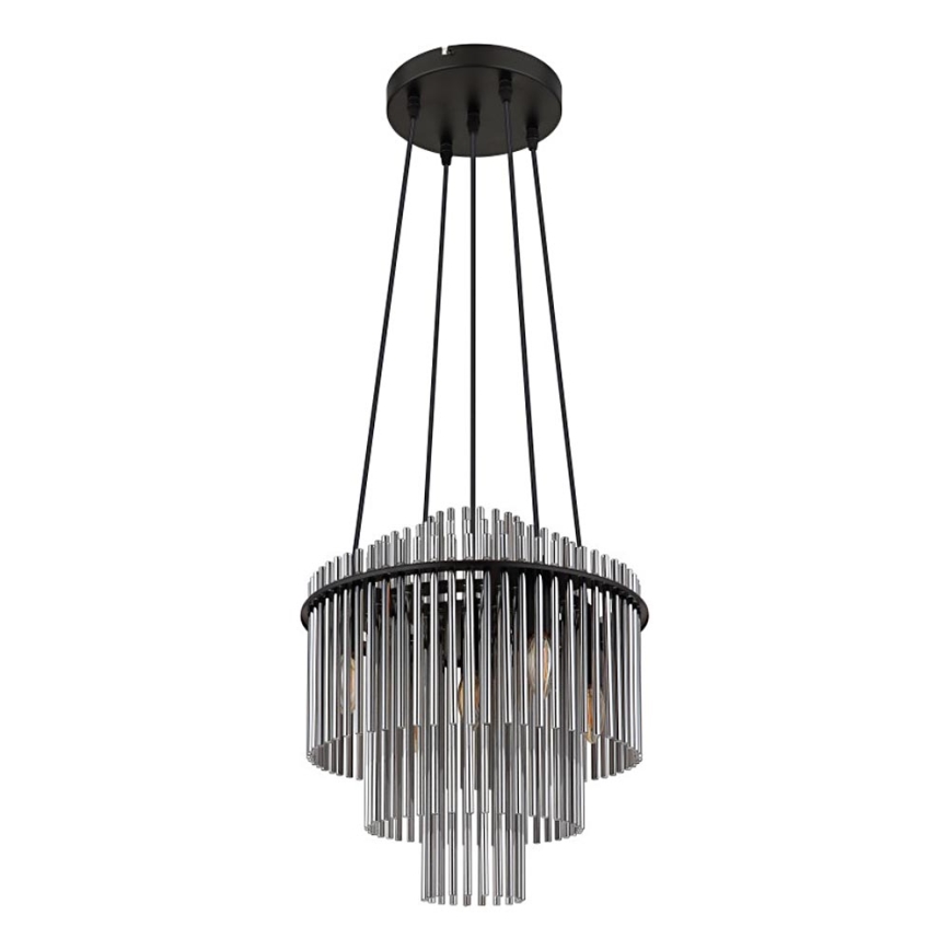 Globo - Luster na lanku 5xE14/40W/230V čierna