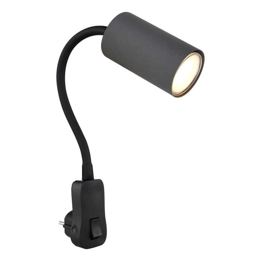 Globo - Náhradné bodové svietidlo do zásuvky 1xGU10/35W/230V čierna