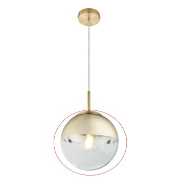 Globo - Náhradné sklo k lustru VARUS E27 zlaté pr. 20 cm