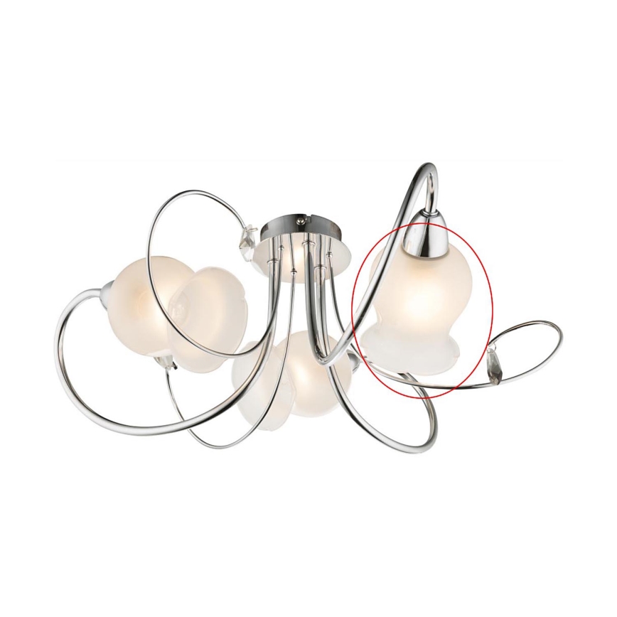 Globo - Náhradné sklo pre luster LILLY E14 biele