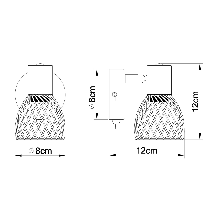 Globo - Nástenné bodové svietidlo 1xE14/40W/230V