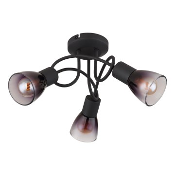 Globo - Prisadený luster 3xE14/25W/230V čierna