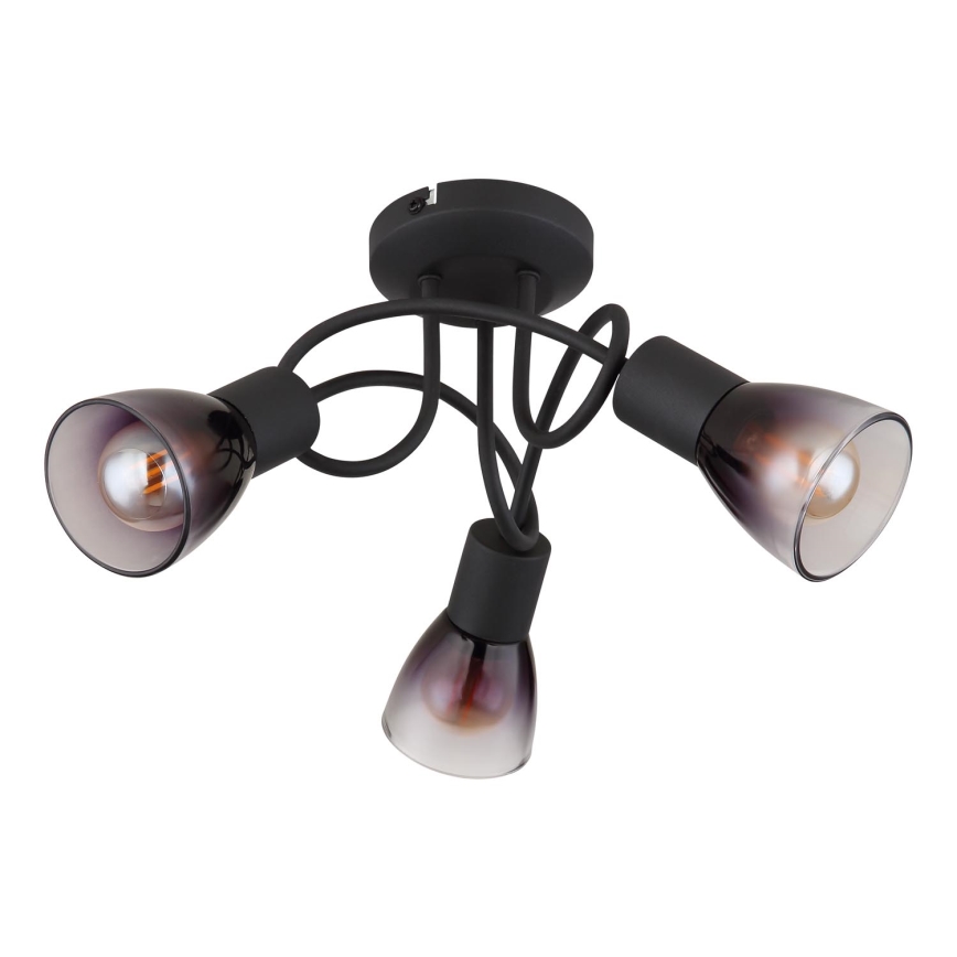 Globo - Prisadený luster 3xE14/25W/230V čierna