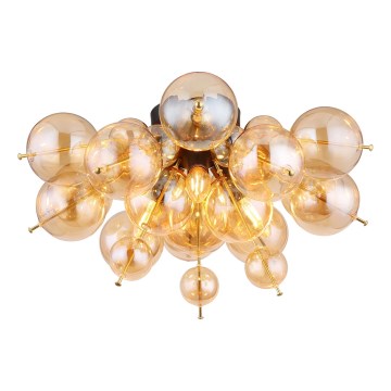 Globo - Prisadený luster 3xE14/25W/230V pr. 55 cm zlatá