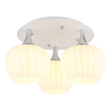 Globo - Prisadený luster 3xE27/40W/230V biela
