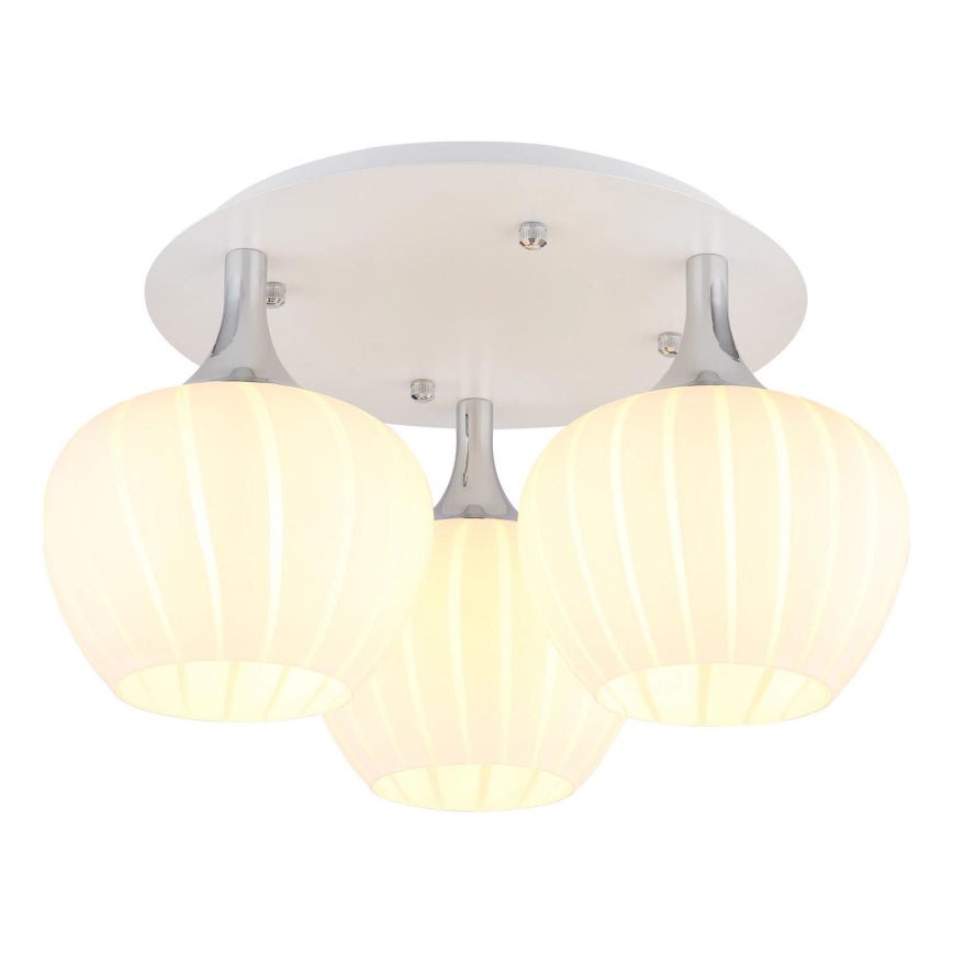 Globo - Prisadený luster 3xE27/40W/230V biela