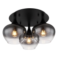 Globo - Prisadený luster 3xE27/40W/230V pr. 45 cm čierna