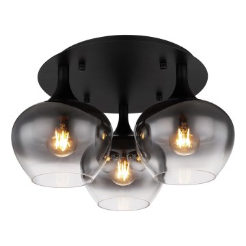 Globo - Prisadený luster 3xE27/40W/230V pr. 45 cm čierna