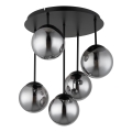 Globo - Prisadený luster 5xE14/25W/230V čierny
