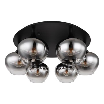Globo - Prisadený luster 6xE27/40W/230V pr. 65 cm čierny