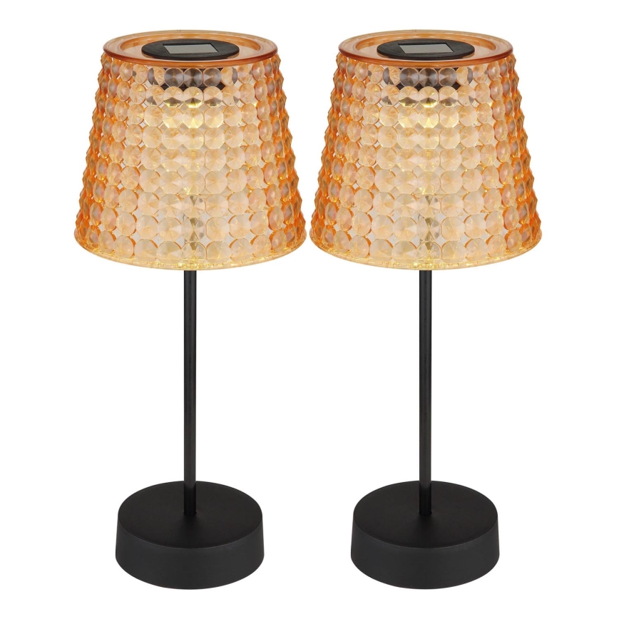 Globo - SADA 2x LED Solárne svietidlo LED/0,06W/3V IP44 40 mAh oranžová