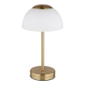 Globo - stmievateľná nabíjateľná LED stolová lampa LED/2,5W/5V 1800 mAh 2700K/4000K/6500K mosadz