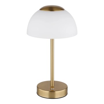 Globo - stmievateľná nabíjateľná LED stolová lampa LED/2,5W/5V 1800 mAh 2700K/4000K/6500K mosadz