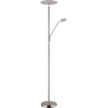 Globo - stmievateľná stojacia LED lampa LED/28W/230V + LED/5W 3000K lesklý chróm