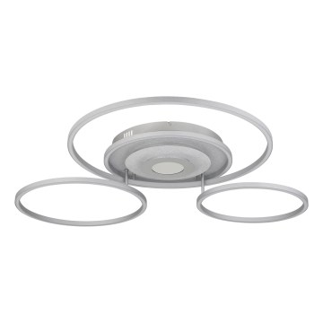 Globo - stmievateľné LED stropné svietidlo LED/60W/230V 2700-6500K 80,8x99,2 cm strieborné + diaľkové ovládanie