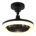 Globo - stmievateľný LED stropný ventilátor LED/20W/230V 3000-6500K čierny + diaľkové ovládanie