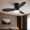 Globo - Stmievateľný stropný ventilátor LED/15W/230V 2700-6500K čierny + diaľkové ovládanie