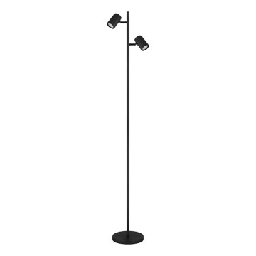 Globo - Stojacia lampa 2xGU10/5W/230V čierna