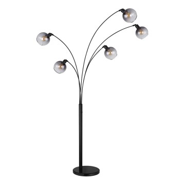 Globo - Stojacia lampa 5xE27/40W/230V dymová