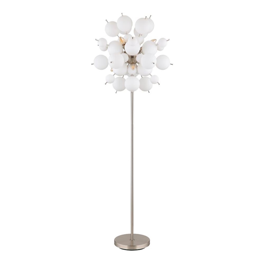 Globo - Stojacia lampa 6xE14/25W/230V biela
