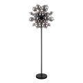 Globo - Stojacia lampa 6xE14/25W/230V čierna/dymová