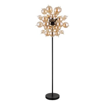Globo - Stojacia lampa 6xE14/25W/230V hnedá/dymová