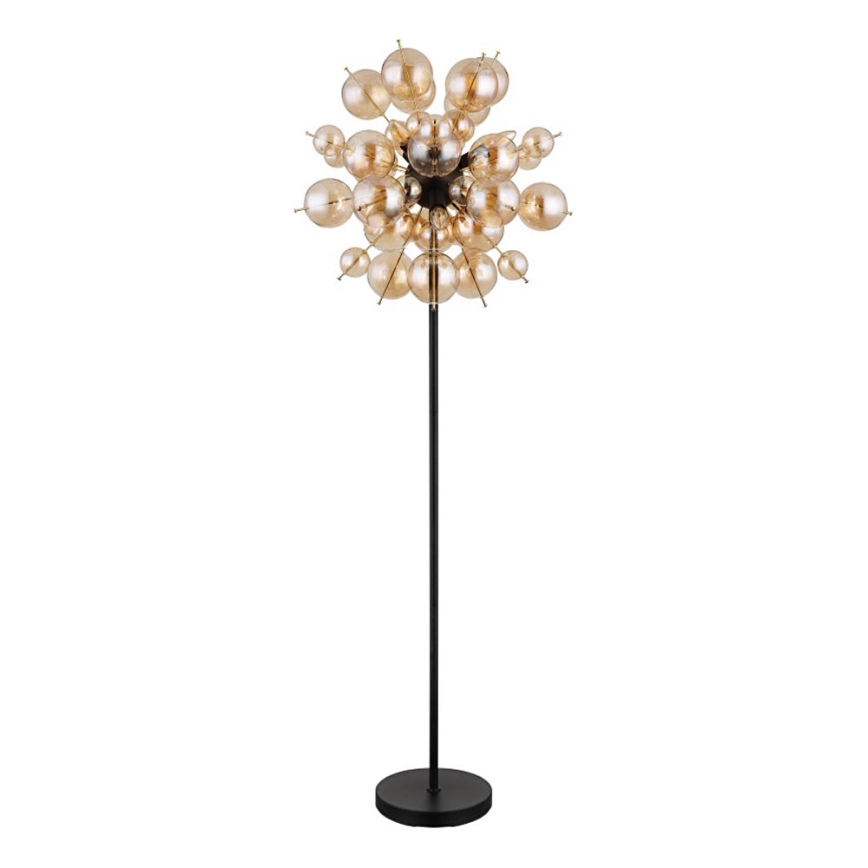 Globo - Stojacia lampa 6xE14/25W/230V hnedá/dymová