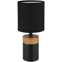 Globo - Stolná lampa 1xE14/40W/230V čierna/drevo