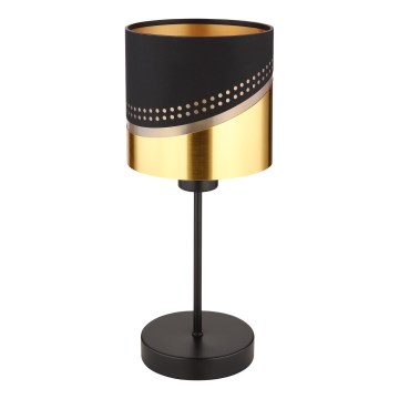 Globo - Stolná lampa 1xE27/40W/230V pr. 16 cm čierna/zlatá
