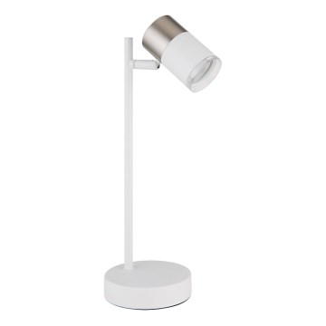 Globo - Stolná lampa 1xGU10/5W/230V biela/matný chróm