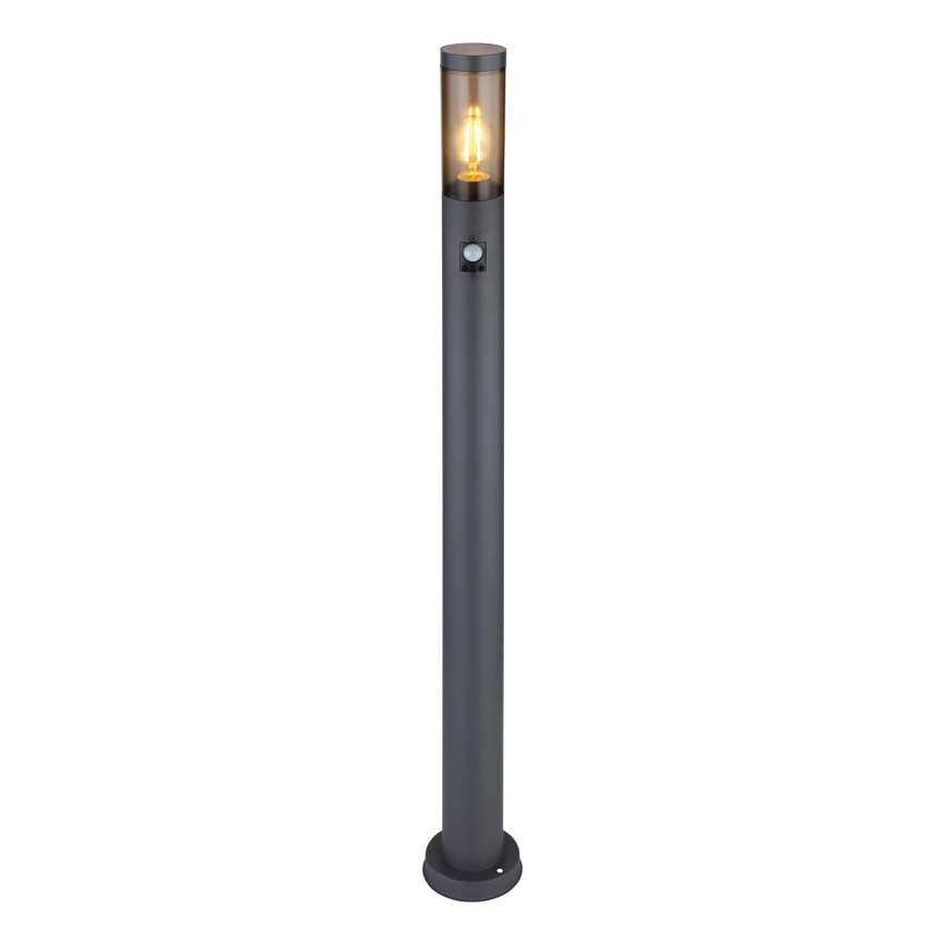 Globo - Vonkajšia lampa so senzorom 1xE27/15W/230V IP44 110 cm čierna