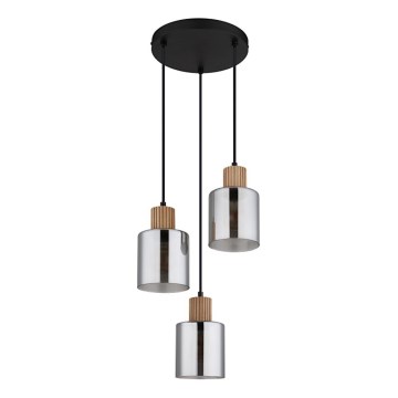 Globo - Závesné svietidlo na lankách 3xE27/25W/230V priemer 30 cm