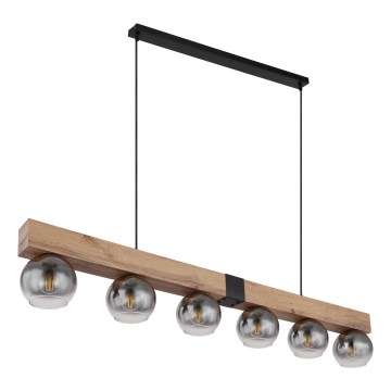 Globo - Závesný luster na lankách 6xE27/40W/230V