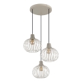 Globo - závesný luster na lanku 3xE27/40W/230V béžový