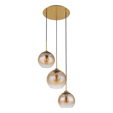 Globo - Závesný luster na lanku 3xE27/60W/230V mosadz