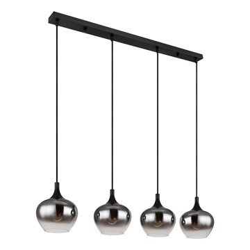 Globo - Závesný luster na lanku 4xE27/40W/230V čierna
