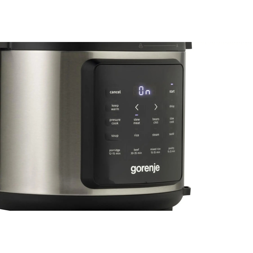 GORENJE GMC6SBK - Multifunkčný elektrický hrniec 6 l 8 v 1 1000 W/230 V nerez